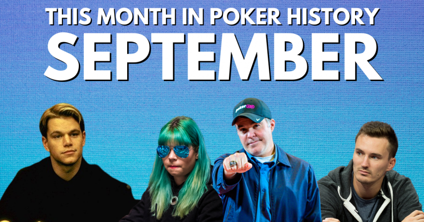 Ce mois-ci dans l'histoire du poker : Septembre