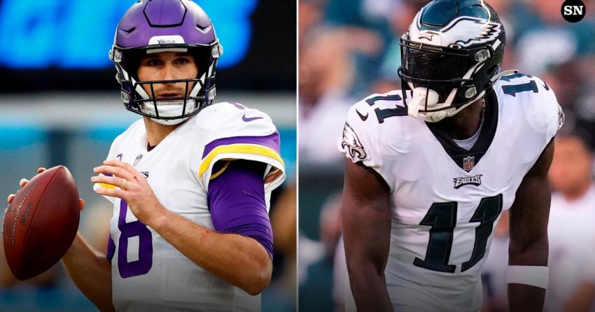 Lundi soir de football DraftKings Picks : Conseils d'alignement NFL DFS pour les tournois de la semaine 2 Vikings-Eagles Showdown
