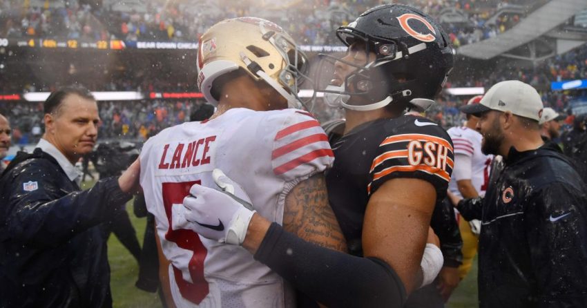 Par les chiffres : le QB des 49ers Trey Lance 'frustré avec moi-même' après la défaite contre Justin Fields, Bears