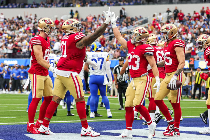 The 49ers beat the Lams in LA 30-23. 🏈 @49ers