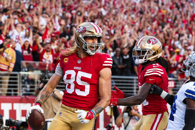 San Francisco 49ers Dominent Dallas Cowboys 42-10, George Kittle Continues to Shine