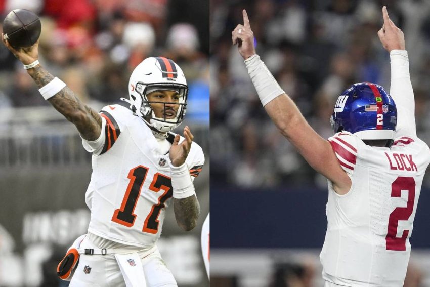 Dorian Thompson-Robinson of Browns and Drew Lock of Giants Named Starters for Week 16